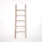 Houten decoratie ladder | White oiled | 50x5x175, Huis en Inrichting, Verzenden, Nieuw, Wit