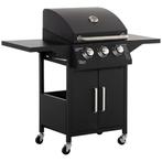 TRUUSK Gasgrill BBQ Met 3 Branders, 3 Kw, Mobiele Grillwagen, Tuin en Terras, Houtskoolbarbecues, Verzenden, Nieuw, TRUUSK