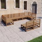 vidaXL 9-delige Loungeset massief grenenhout, Tuin en Terras, Tuinsets en Loungesets, Verzenden, Nieuw, Loungeset