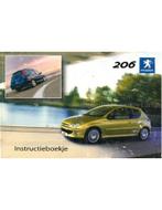 2004 PEUGEOT 206 INSTRUCTIEBOEKJE NEDERLANDS, Auto diversen, Handleidingen en Instructieboekjes