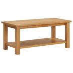 vidaXL Salontafel 90x45x40 cm massief eikenhout, Minder dan 50 cm, 50 tot 100 cm, Verzenden, Eikenhout