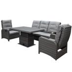 Showroommodel Hanoi stoel bank dining loungeset 4 delig, Tuin en Terras, Tuinsets en Loungesets, Ophalen of Verzenden, Nieuw, Wicker