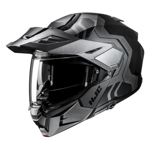 HJC i80 Velly Zwart Grijs Adventure Motorhelm, Motoren, Kleding | Motorhelmen, Offroadhelm, Heren, XXL, Nieuw met kaartje, HJC