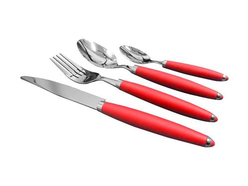 Gimex Bestekset Rood 16-delig, Caravans en Kamperen, Kampeeraccessoires, Nieuw