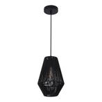 lux.pro Hanglamp Newtownabbey 160x20 cm E27 zwart, Verzenden, Nieuw