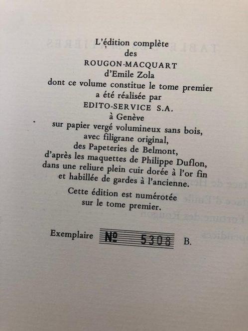 Emile Zola/Tim -  LES ROUGON-MACQUART  - 1970-1970, Antiek en Kunst, Antiek | Boeken en Bijbels