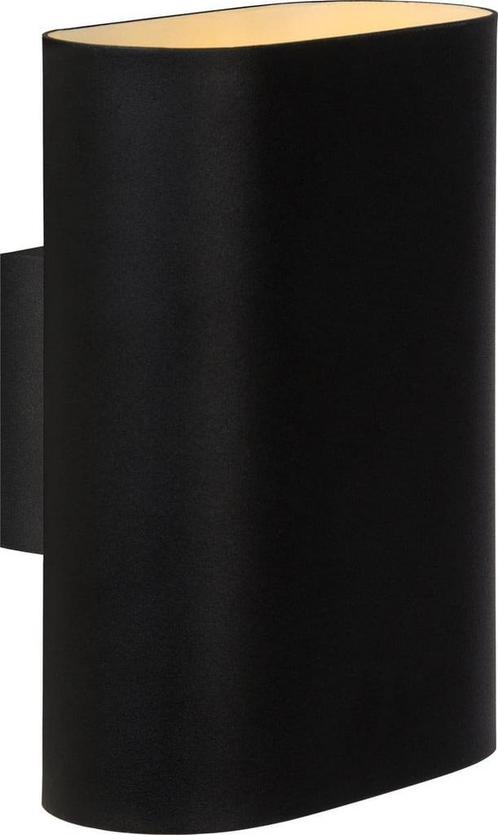Lucide OVALIS Wandlamp - 2xE14 - Zwart, Huis en Inrichting, Lampen | Wandlampen, Zo goed als nieuw, Ophalen of Verzenden