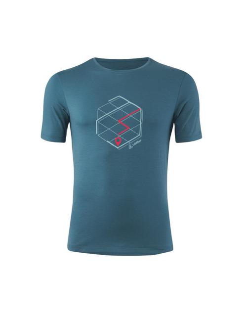 Loeffler shirt korte mouwen M Printshirt Tracking Merino..., Kleding | Heren, T-shirts, Blauw, Nieuw, Verzenden