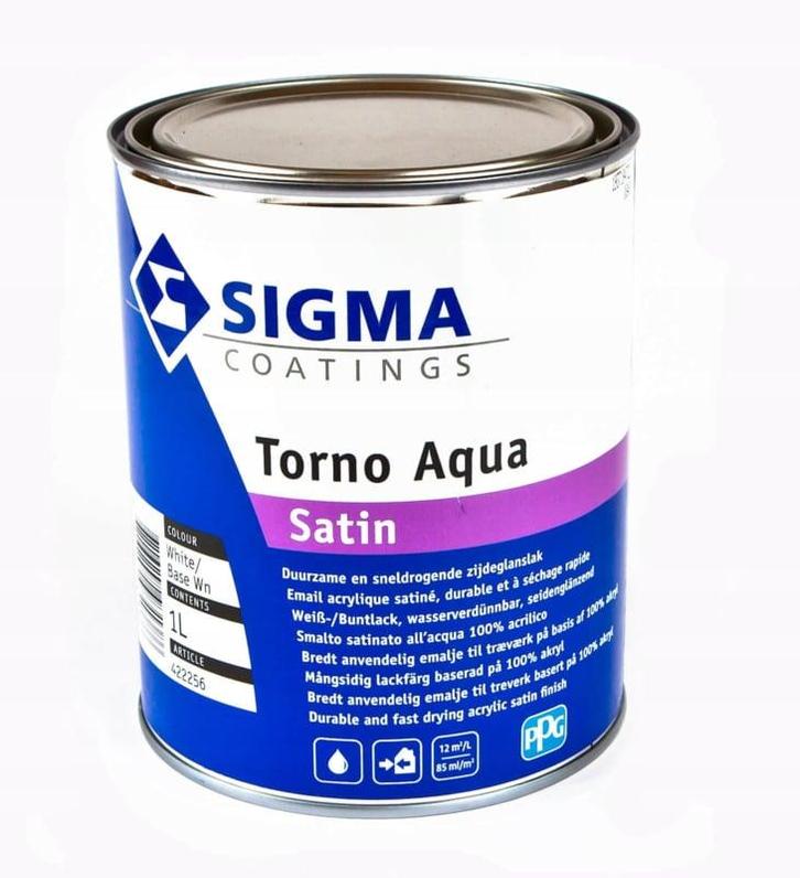 SIGMA Torno Aqua Satin - RAL 7016 - 1 liter (LAKVERF), Doe-het-zelf en Verbouw, Verf, Beits en Lak, Lak, Overige kleuren, Nieuw