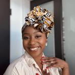 Afrikaanse Zand Bogolan Mozaïek hoofddoek - headwrap, Kleding | Dames, Hoeden en Petten, Ophalen of Verzenden, Nieuw