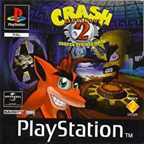 Crash Bandicoot 2 Cortex Strikes Back (Losse CD) (PS1 Games), Spelcomputers en Games, Games | Sony PlayStation 1, Zo goed als nieuw