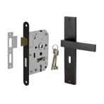 Deurbeslag set Lusso met sleutelgat en slot - voor binnen..., Ophalen of Verzenden, Nieuw, Overige materialen, Klink of Kruk