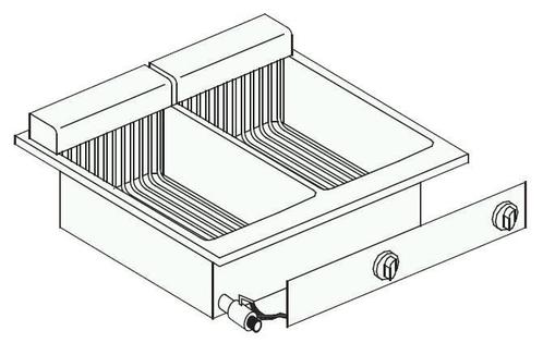 Elektrisch dubbele inbouw friteuse | 2x10 L | 400 V / 14,..., Zakelijke goederen, Horeca | Keukenapparatuur, Verzenden