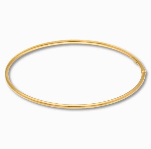 Gouden Slavenarmband Bangle 2 mm 14k, Sieraden, Tassen en Uiterlijk, Armbanden, Goud, Nieuw, Goud