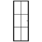 Binnendeur | 76x201,5cm | Helder ESG-Glas | Aluminium |, Doe-het-zelf en Verbouw, Deuren en Horren, Nieuw, 80 tot 100 cm, 200 tot 215 cm