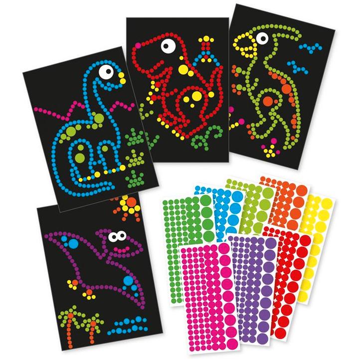 Knutselset A4 Fromaat Karton - Dinosaursussen - 4x Voorbeeld, Hobby en Vrije tijd, Knutselen, Nieuw, Ophalen of Verzenden