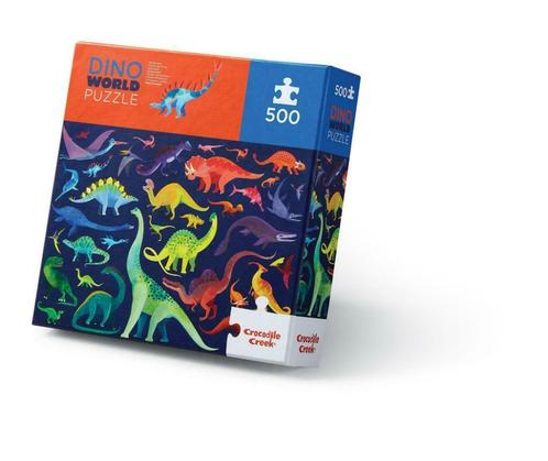 Crocodile Creek Puzzel Dino World - 500 stukjes, Kinderen en Baby's, Speelgoed | Kinderpuzzels, Nieuw, Meer dan 50 stukjes, 6 jaar of ouder