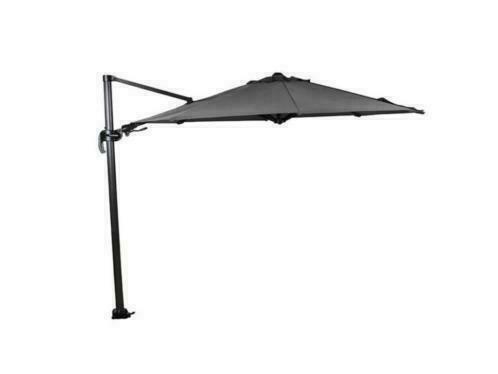 Garden Impressions Zweefparasol Hawaii 3,5 mtr Grijs, Tuin en Terras, Parasols, Zweefparasol, Nieuw, 3 tot 4 meter, Kantelbaar