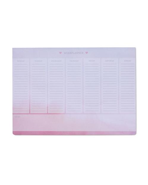 HEMA Weekplanner magnetisch A4 roze van €3.99 voor €2 sale, Diversen, Agenda's, Nieuw, Verzenden