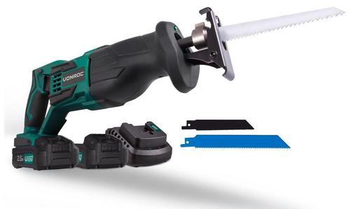 Accu reciprozaag 20V - 2.0Ah | Incl. 2 accus en snellader, Doe-het-zelf en Verbouw, Gereedschap | Zaagmachines, Nieuw, Verzenden