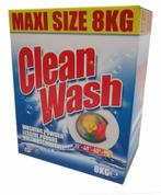 Clean Wash Waspoeder 8kg | ± > 80 Wasbeurten | Wasmiddel, Huis en Inrichting, Schoonmaakartikelen, Overige typen