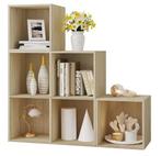 Boekenkast 6 Vakken – Witte Houten Kubuskast en Organizer, Huis en Inrichting, Kasten | Boekenkasten, Verzenden, Nieuw