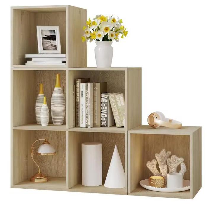 Boekenkast 6 Vakken – Witte Houten Kubuskast en Organizer, Huis en Inrichting, Kasten | Boekenkasten, Nieuw, Verzenden