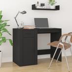 vidaXL Bureau 100x49x75 cm bewerkt hout zwart, Huis en Inrichting, Verzenden, Nieuw