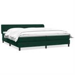 vidaXL Boxspringbed met matrassen 180x220 cm fluweel, Verzenden, Nieuw, Groen, Stof