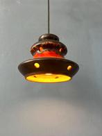 Red and Brown West Germany Ceramic Fat Lava Pendant Lamp, Ophalen of Verzenden, Nieuw