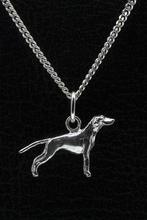 Zilveren Weimaraner korthaar met staart ketting hanger - ..., Verzenden, Nieuw