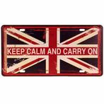 Amerikaans nummerbord - Keep calm and carry on NIEUW, Ophalen of Verzenden, Nieuw