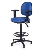 Stuurstoel EEMS met aluminium voet en blauwe skai bekleding, Nieuw, Verzenden