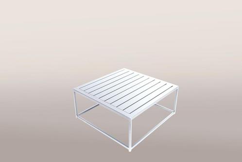 Flow Square aluminium loungetafel 70 x 70 cm wit |, Tuin en Terras, Tuinsets en Loungesets, Ophalen of Verzenden