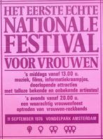 het eerste echter nationale vrouwenfestival 1976 (roze -p..., Verzamelen, Posters, Verzenden, Nieuw, Overige onderwerpen, Met lijst