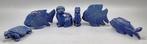 Handgesneden lapis lazuli Schildpad, hond, kat en vissen -