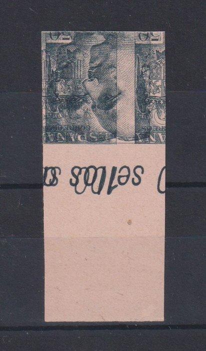 Spanje 1948/1954 - Franco en Castillo de la Mota-zonder tand, Postzegels en Munten, Postzegels | Europa | Spanje