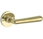 Deurklink op ongeveerd rozet Art-Deco/Elegant messing gelakt, Verzenden, Nieuw