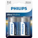 Philips Ultra Alkaline Batterijen D 2 stuks in Blister, Audio, Tv en Foto, Accu's en Batterijen, Nieuw, Ophalen of Verzenden