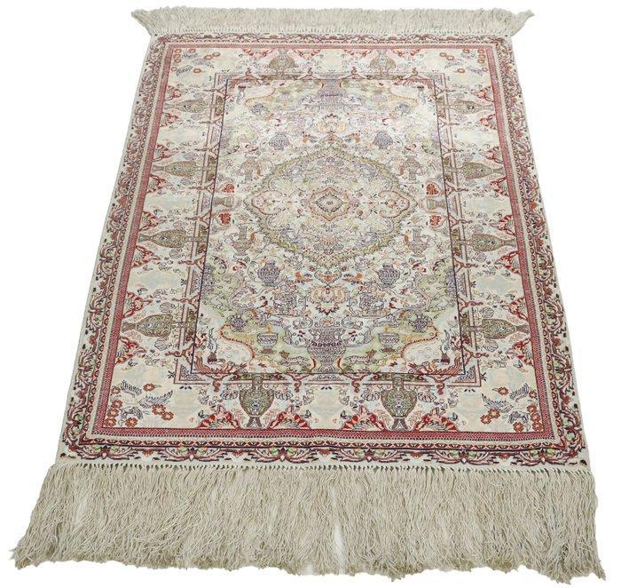 Hierke zijde tapijt uit China - Vloerkleed - 125 cm - 77 cm, Huis en Inrichting, Stoffering | Tapijten en Kleden