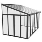 Aluminium Overkapping / Serre - Grijs - Incl. Zijwanden & Sc, Tuin en Terras, Overkappingen, Verzenden, Nieuw