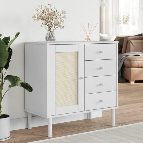 vidaXL Dressoir SENJA 80x40x80 cm rattan look massief, Huis en Inrichting, Kasten | Dressoirs, 25 tot 50 cm, Nieuw, 50 tot 100 cm