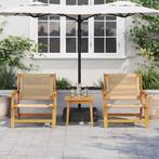 vidaXL Tuinstoelen met Tafel 3 pcs Beige 45 x 45 x 40 cm, Tuin en Terras, Tuinstoelen, Verzenden, Nieuw