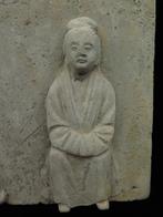 Oud-Chinees, Ming-dynastie Terracotta gedecoreerde tegel -