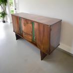 Credenza - Glas, Hout, Messing