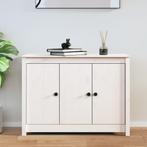 vidaXL Dressoir 100x35x74 cm massief grenenhout wit, Huis en Inrichting, 100 tot 150 cm, Verzenden, Nieuw, Grenenhout