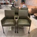 Lanny Armstoel leder Moss (set van 4) - IN.HOUSE, Nieuw, Leer, Ophalen of Verzenden, Vier