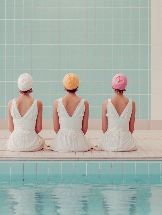 Bess Irissa - Three Pool Girls, Antiek en Kunst, Kunst | Designobjecten