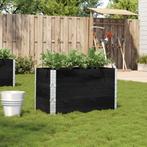 vidaXL Plantenbak 100x50 cm massief grenenhout zwart, Tuin en Terras, Bloembakken en Plantenbakken, Verzenden, Nieuw, Hout