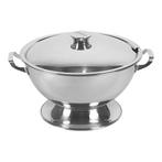 Soepterrine | RVS | Met Deksel | 1L | Ø170x100(h)mm EMGA, Verzenden, Nieuw in verpakking